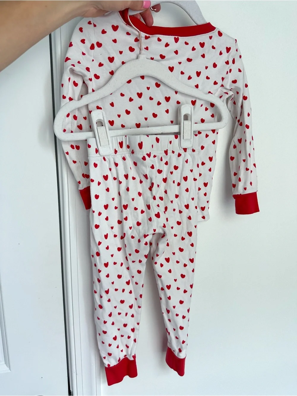 LAKE Pajamas Kids Heart-Print Long Sleeve Pajama Set 3T